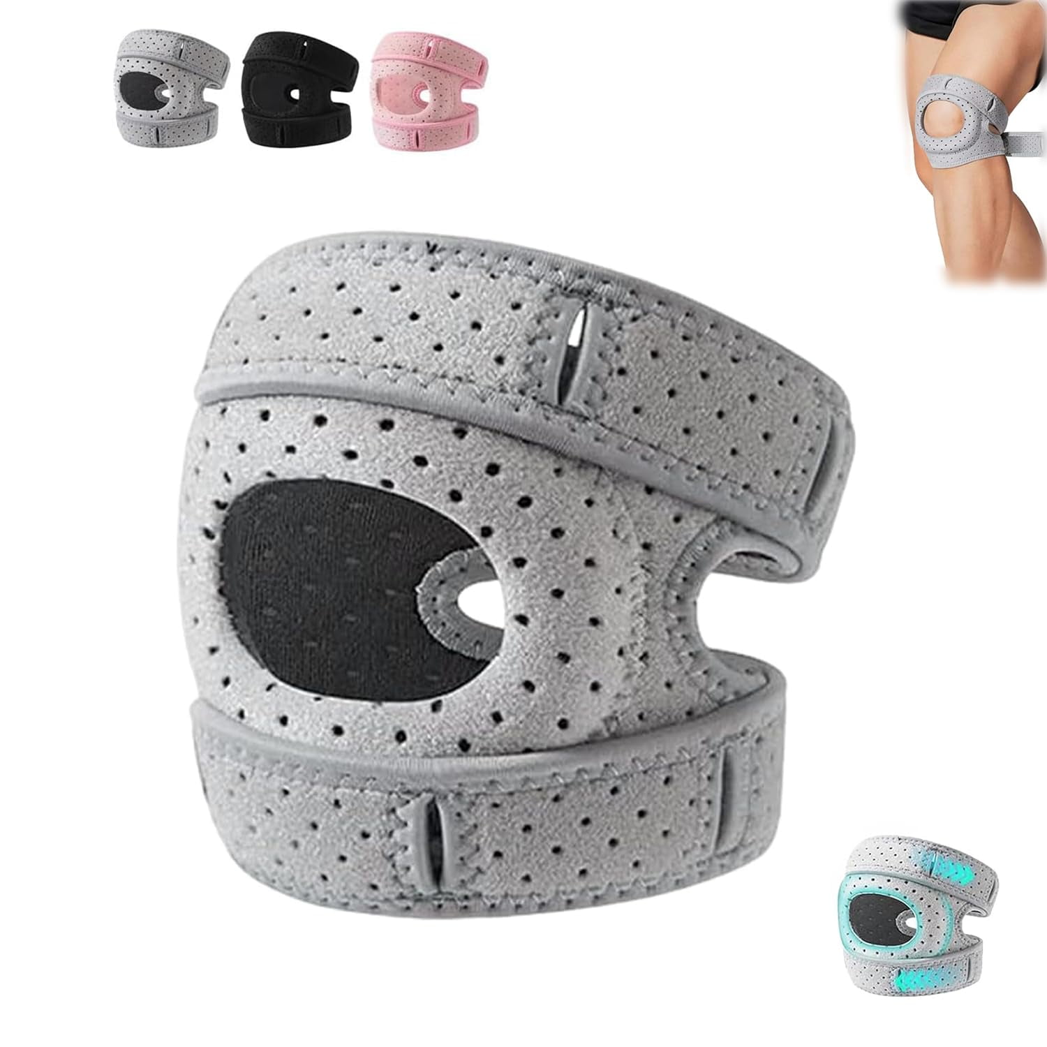 Knee Brace, Patellar Pad, Patella Knee Brace, Adjustable Tendon Support