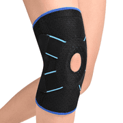 Adjustable Knee Support with Side Stabilizers for Meniscus Tear Knee Pain Relief, Breathable, Black – M