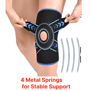 Adjustable Knee Support with Side Stabilizers for Meniscus Tear Knee Pain Relief, Breathable, Black – M