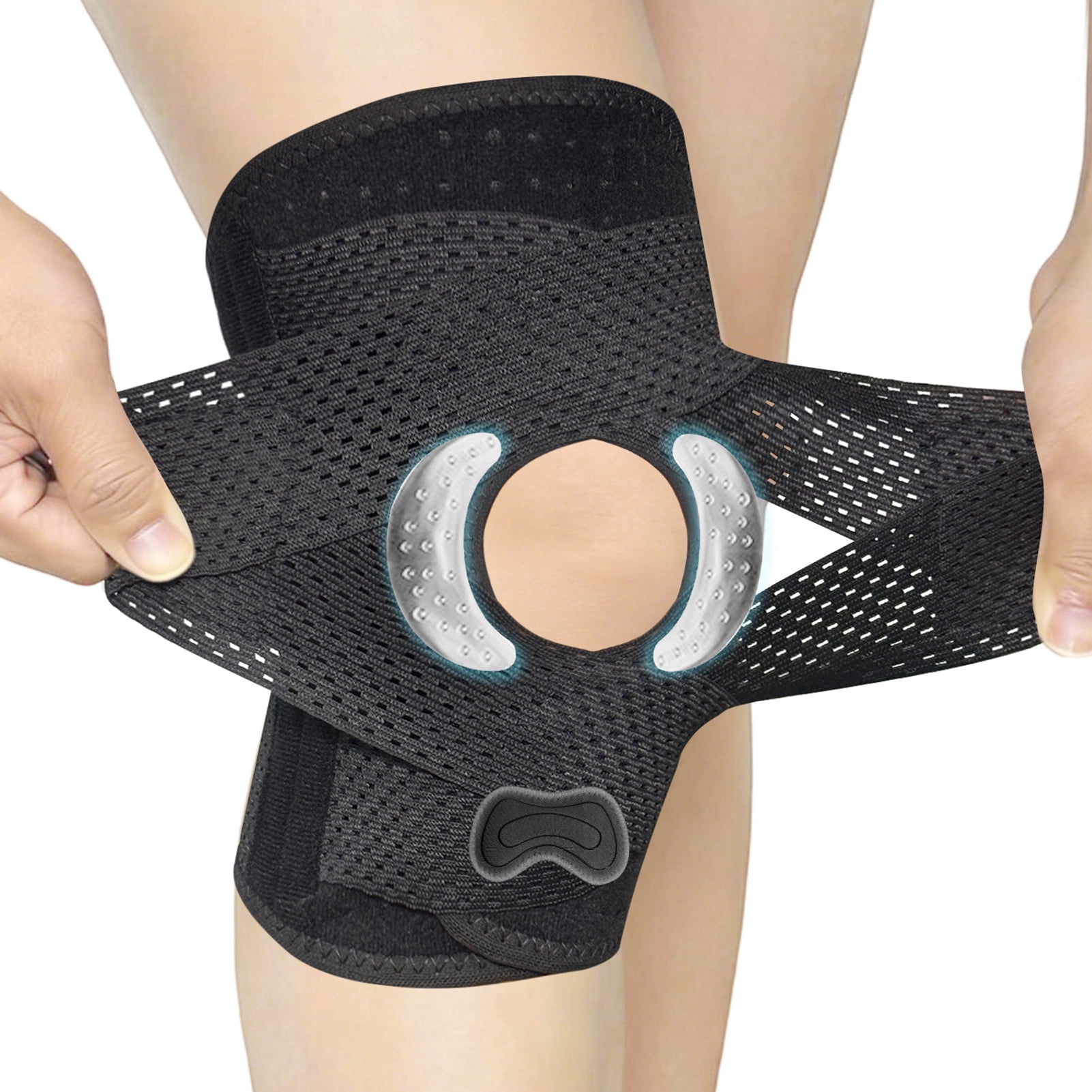 Knee Brace with Side Stabilizers, Durable, Adjustable Tension & Comfortable Fit, Breathable Knee Support for Meniscal Tear Knee Pain ACL/MCL Arthritis Injury Recovery for Men Women(XXL)