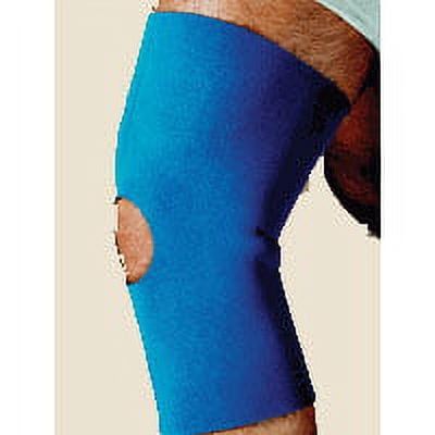 Knee Brace Sleeve Open Patella Neoprene Blue Sportaid, Small Of Size: 13 X 14 Inches - 1 Ea, 3 Pack