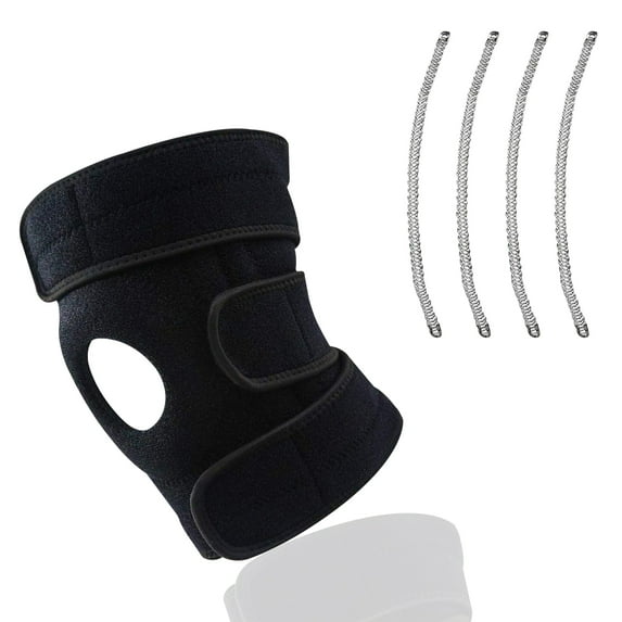 Knee Brace Support, Adjustable Knee Support for Men and Women, for Meniscus Tear, Tendonitis Pain Injury Recovery (Black)