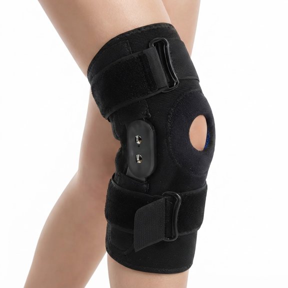 Knee Brace Support Sleeve with Side Stabilizers and Patella Cushion for Joint Stability and Sports Protection