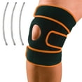thumbnail image 1 of Knee Brace Support with Dual Stabilizers , Relieves ACL, LCL, MCL, Meniscus Tear, Arthritis, Tendonitis Pain, Injury Recovery-Orange, 1 of 8