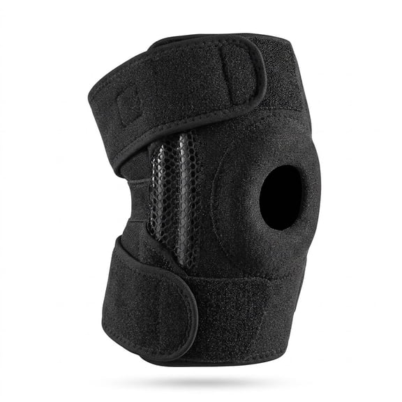 Knee Brace Support with Patella Gel Pad and Dual Side Stabilizers Adjustable Compression Strap for Joint Pain Sports and Running