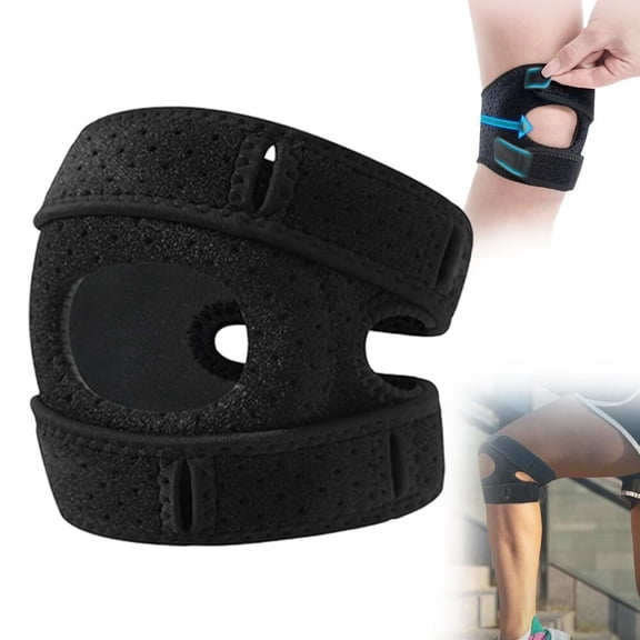 Knee Brace for Women Men Adjustable Knee Support, Knees Pains Relief Brace for Meniscus Tear Knee Pain Arthritis Pain Injury Recoverys Running Workout (1, Gray)