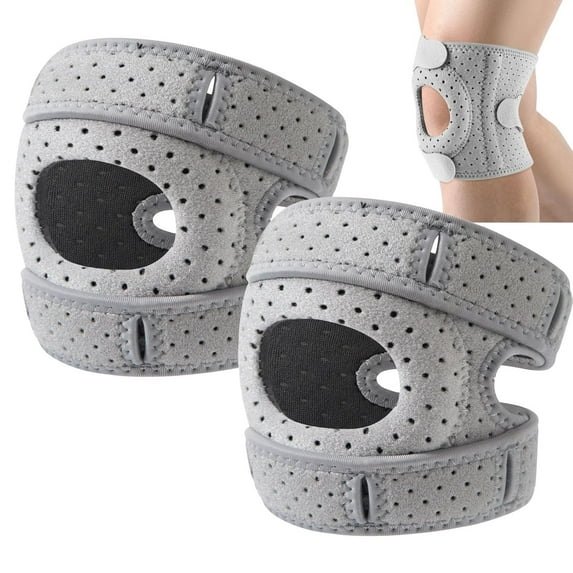 Knee Brace for Women & Men – Adjustable Knee Support with Patella Gel Pad & Side Stabilizers – 2 Pack Knee Sleeves for Sports, Workout, Running, Hiking, Fitness, Joint Protection