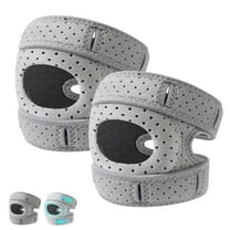 Knee Brace for Women Men Adjustable Knee Support with Side Stabilizers,Patella Knee Brace with Patella Gel Pads for Running, Sports, Workouts (2, Gray, Large)