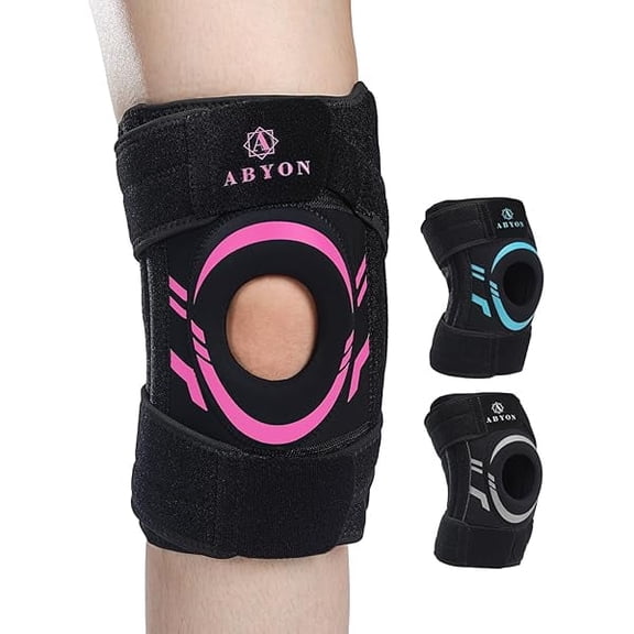 Knee Brace for Women & Men Plus Size for Meniscus Tear, Arthritis, ACL Pain Relief Support with Open Patella & Dual Stabilizers | Medical-Grade Compression - Please Check How To Size Video