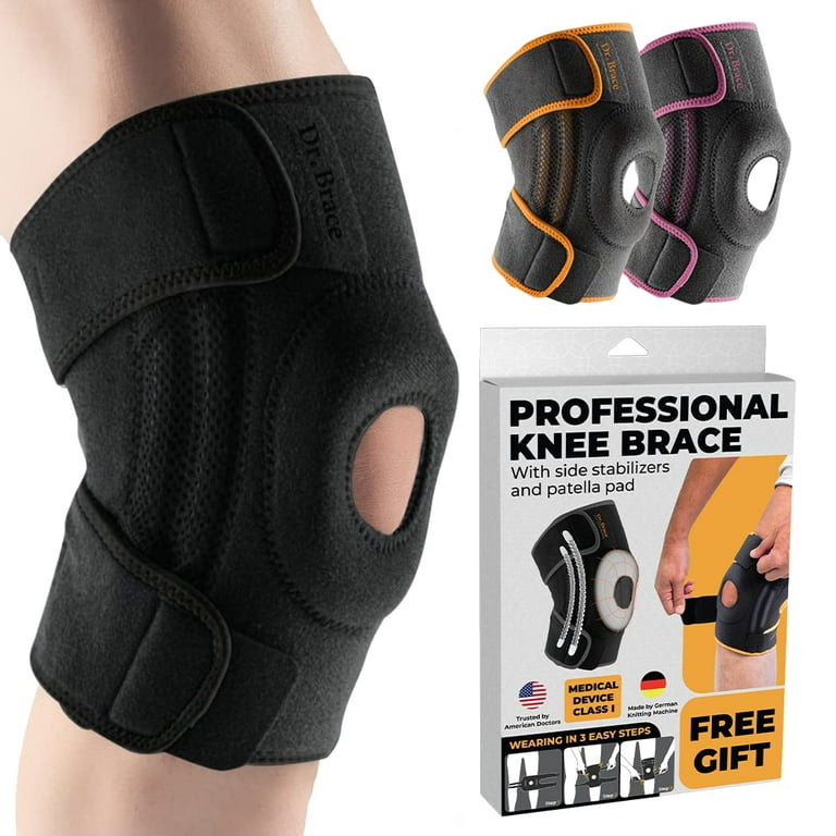 Knee Brace with Side Stabilizers & Patella Gel Pads for Maximum Knee Pain  Support and fast recovery for men and women 