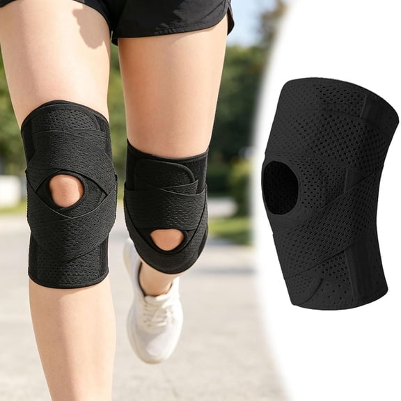 Knee Brace with Side Stabilizers for Meniscus Tear, Compression Support for ACL MCL Injury and Sports Recovery (Bronze, L)