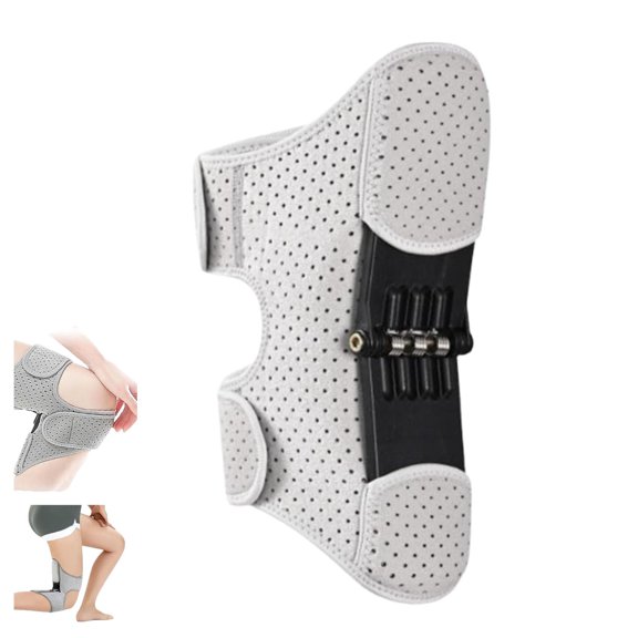 Knee Brace with Spring Support and Adjustable Straps, Breathable Knee Assist Wrap Black