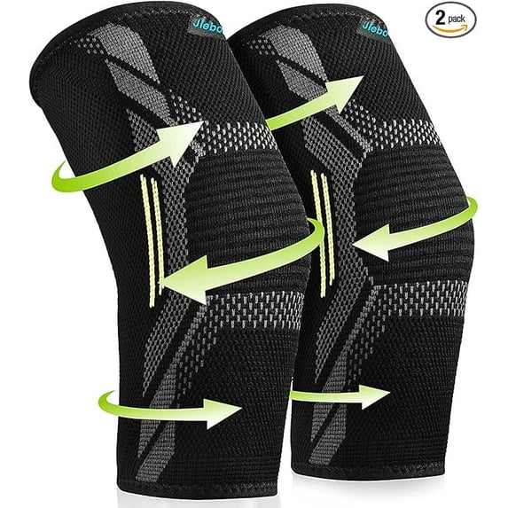 Knee Braces Compression Sleeves: Knee Support for Women & Men Working Out, Running, Gym, Weightlifting SMALL 2PACK