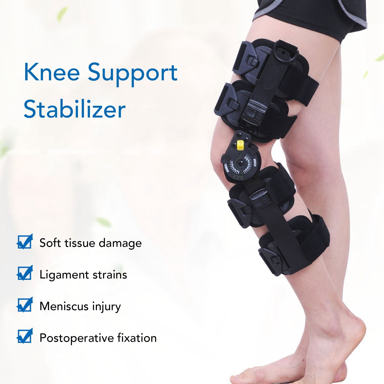 Knee Braces Knee Orthosis Hinged Knee Strata Easy To Wear Knee Support Stabilizer ,Hinged Knee