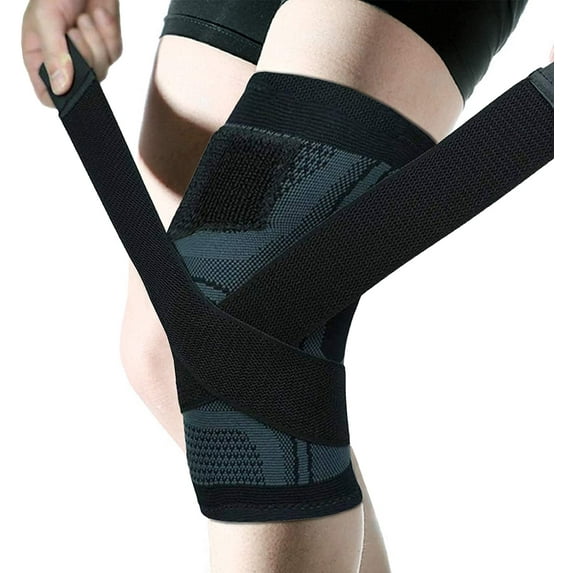 Knee Braces, Patella Support Sleeve with Compression Strap to MCL, Meniscus Tear and Arthritis Pain Relief for Men/Women (XXL)
