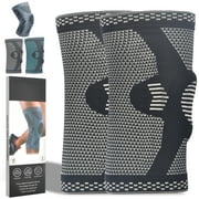 Knee Braces Support for Arthritis Pain, Knee Compression Sleeve for Men Women, Adjustable Hinged Knee Stabilizer, Knee Brace with Patella Gel, Knee Pad-XL