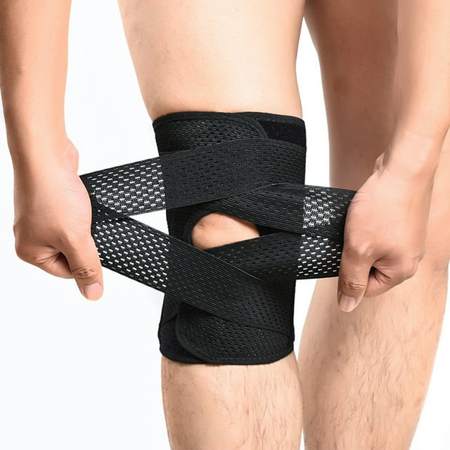 Knee Braces With Built-In Spring Strip Support Compression Knee Sleeves  XXL B