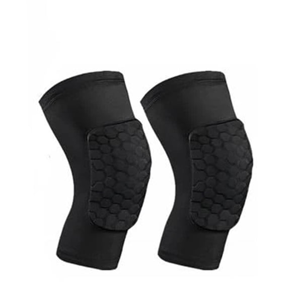 Knee Calf Padded Compression Leg Sleeve Thigh Sports Protective Gear Shin Brace Support for Football Basketball Volleyball Soccer Baseball Tennis (L,Black)