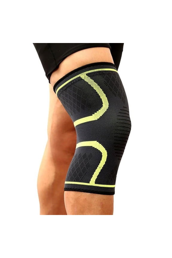 Compression Knee Brace for Men & Women – Knee Support Sleeve for Running, Workout & Sports – Relief for Knee Pain, Meniscus Tear, ACL & Arthritis – Black/Green, XL