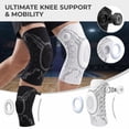 thumbnail image 1 of Knee Compression Sleeve, Knee Compression Sleeve for Knee Pain, Knee Brace with Side Stabilizers, Patella Stabilizer Knee Brace, Adjustable Rotary Lock Fit Design, Silicone, 1 of 6