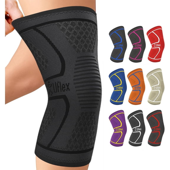 Knee Compression Sleeve Support for Arthritis Joint Pain Relief Workout Swelling Sports Circulation Running Recovery ACL Meniscus Tear Small Black