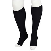 Juzo 2001 Soft Open Toe Knee Highs - 20-30 mmHg Reg Black IV