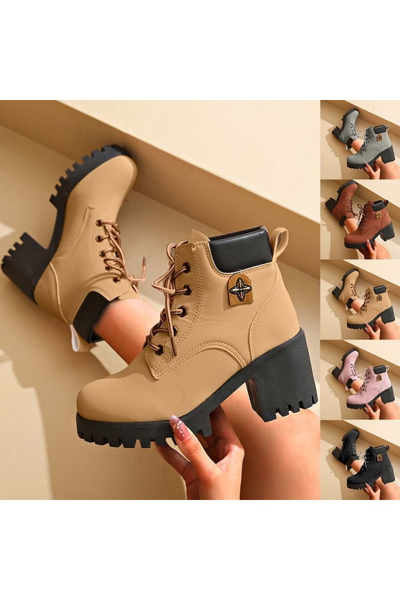 Knee High Boots Women TKYCMSUAKI Ankle Boots for Womens Combat Boots Dressy Stacked Chunky Heel Cutout Side Zipper Booties Fashion Pointed Toe Fuzzy Suede Ankle Bootie