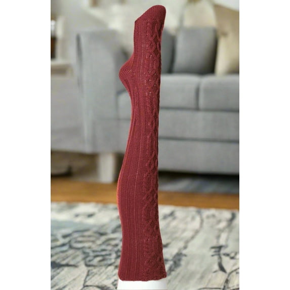Knee High Cable Knit Socks