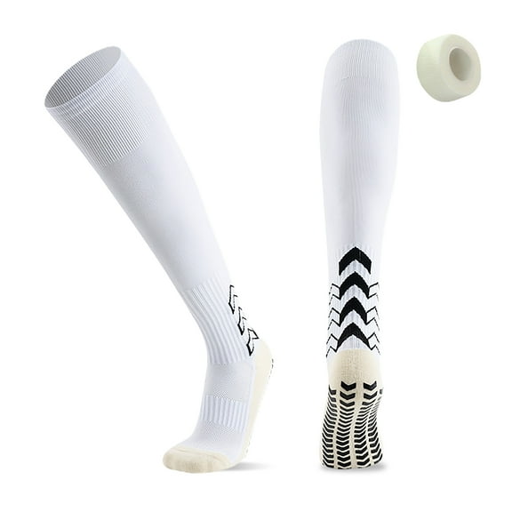 Knee High Grip Football Socks Non Slip Soccer Socks With 1 Rolls Securing Tape Athletic For Baseball Softball Football