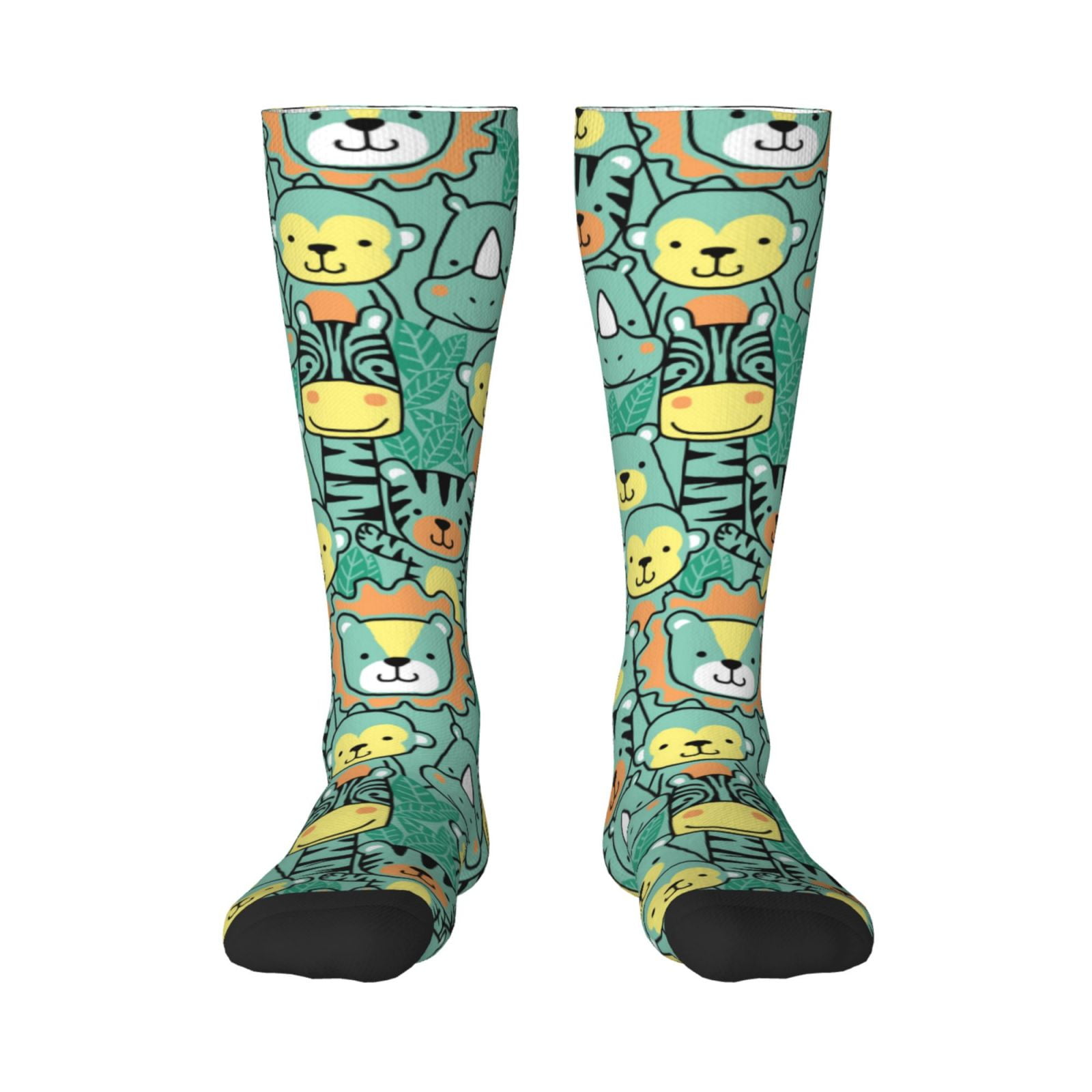 Knee High Socks Animals with Leaf Softball Soccer Socks basketball