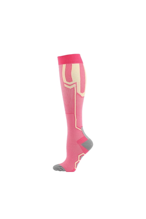 Knee High Socks For Women Sports Protective Muscle Pressure Socks Massage Rope Yoga Leg Socks for Running Athletic Flying Travel Work