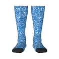 thumbnail image 1 of Knee High Socks for Men and Women, Blue Glitter lightning C Althletic Compression Socks, Support Long Tube Socks for Outdoor Sport, Calf Socks, High Stockings for Women Men, 1 of 7
