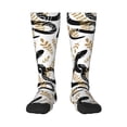 thumbnail image 1 of Knee High Socks for Men and Women, Cartoon Black Cute Snake Leaves Althletic Compression Socks, Support Long Tube Socks for Outdoor Sport, Calf Socks, High Stockings for Women Men, 1 of 7