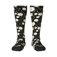 thumbnail image 1 of Knee High Socks for Men and Women, Daisy print Althletic Compression Socks, Support Long Tube Socks for Outdoor Sport, Calf Socks, High Stockings for Women Men, 1 of 7