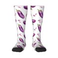 thumbnail image 1 of Knee High Socks for Men and Women, Eggplant garlic Althletic Compression Socks, Support Long Tube Socks for Outdoor Sport, Calf Socks, High Stockings for Women Men, 1 of 7