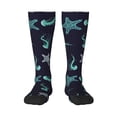 thumbnail image 1 of Knee High Socks for Men and Women, Green Jellyfish Starfish Althletic Compression Socks, Support Long Tube Socks for Outdoor Sport, Calf Socks, High Stockings for Women Men, 1 of 7