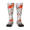 thumbnail image 1 of Knee High Socks for Men and Women, Minimalist Cute Cockatoo Orange Althletic Compression Socks, Support Long Tube Socks for Outdoor Sport, Calf Socks, High Stockings for Women Men, 1 of 7