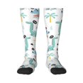 thumbnail image 1 of Knee High Socks for Men and Women, cartoon cute dinosaur Althletic Compression Socks, Support Long Tube Socks for Outdoor Sport, Calf Socks, High Stockings for Women Men, 1 of 7