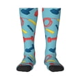 thumbnail image 1 of Knee High Socks for Men and Women, cartoon dumbbell Althletic Compression Socks, Support Long Tube Socks for Outdoor Sport, Calf Socks, High Stockings for Women Men, 1 of 7