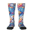 thumbnail image 1 of Knee High Socks for Men and Women, yellow car colorful flower Althletic Compression Socks, Support Long Tube Socks for Outdoor Sport, Calf Socks, High Stockings for Women Men, 1 of 7