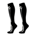 thumbnail image 1 of Knee High Socks for Women Men LSQii Unisex Halloween Novelty Crew Socks with Skull Skeleton Patterns, Fall Fashion Funny Gift for Party or Daily Outfit, 1 of 9