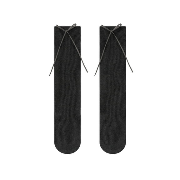 Knee-High Socks for 0-13 Years Teens Girls Cute Cotton Bowknot Stockings Toddlers Kids Solid Color Over the Calf Long Boot Hosiery Sock