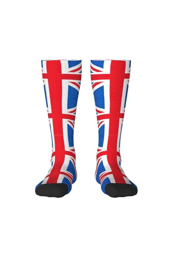 Knee High Socks for Women British Flag Long Tube Sock Uniform Socks