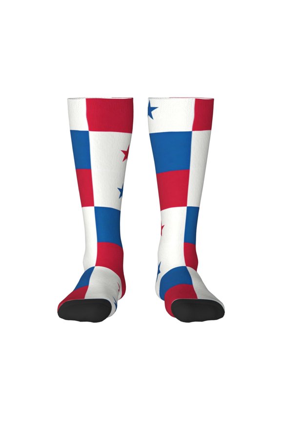 Knee High Socks for Women Flag Of Panama Long Tube Sock Uniform Socks