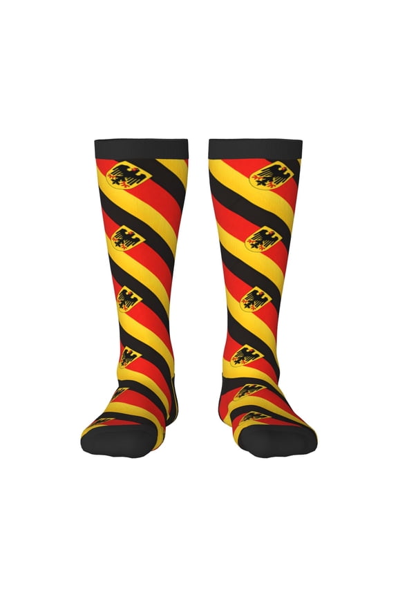 Knee High Socks for Women Germany Flag Long Tube Sock Uniform Socks