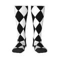 thumbnail image 1 of Knee High Socks for Women Harlequin Pattern Long Tube Sock Uniform Socks, 1 of 7