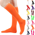 thumbnail image 1 of Knee High Socks for Women Knee Socks Tube Socks Womens Athletic Socks Cotton Tall Socks Long Socks Knee High Stockings Saffron One Size, 1 of 3