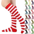 thumbnail image 1 of Knee High Socks for Women Knee Tube Socks Womens Athletic Socks Cotton Tall Long Socks Knee High Stockings ,One Size,Red, 1 of 3