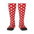 thumbnail image 1 of Knee High Socks for Women Polka Dot Red Long Tube Sock Uniform Socks, 1 of 7