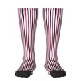 thumbnail image 1 of Knee High Socks for Women Red White And Blue Striped Long Tube Sock Uniform Socks, 1 of 7